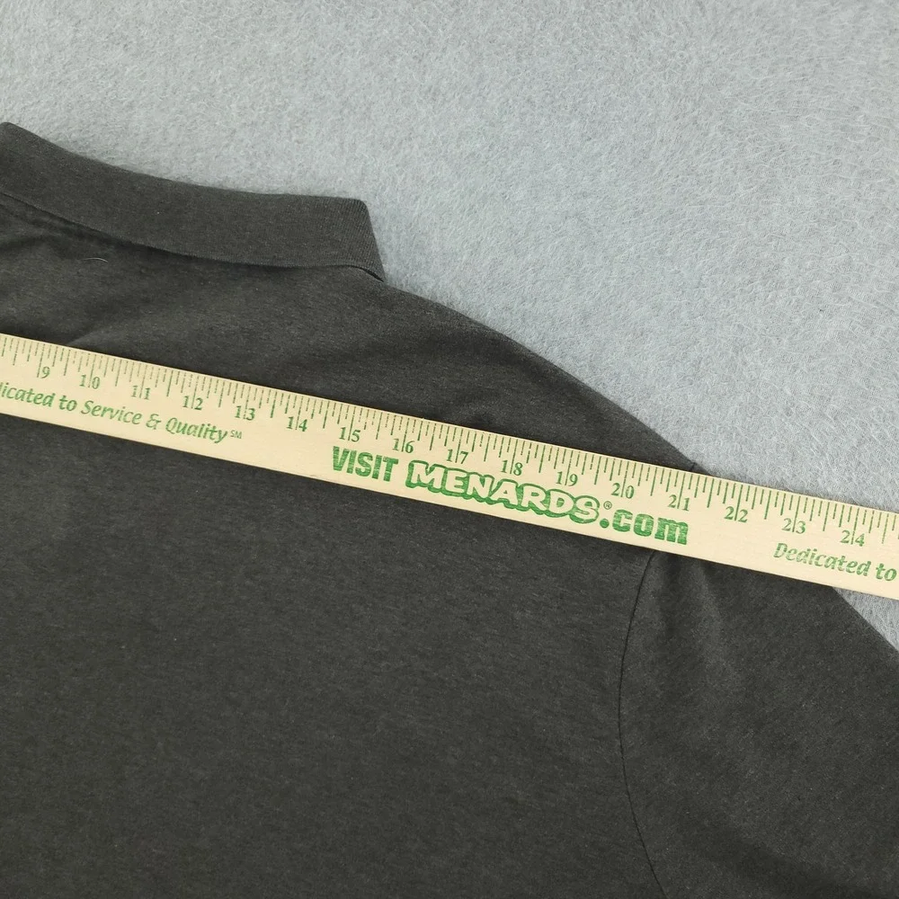 Polo Ralph Lauren Polo Shirt Mens 2XL Gray Solid Pima Soft Touch Long Sleeve Top